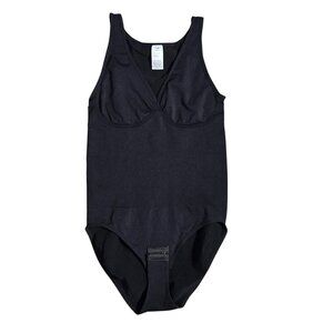 NIP | Nebility Black V-Neck Seamless Tummy Control Shaping Bodysuit | Large